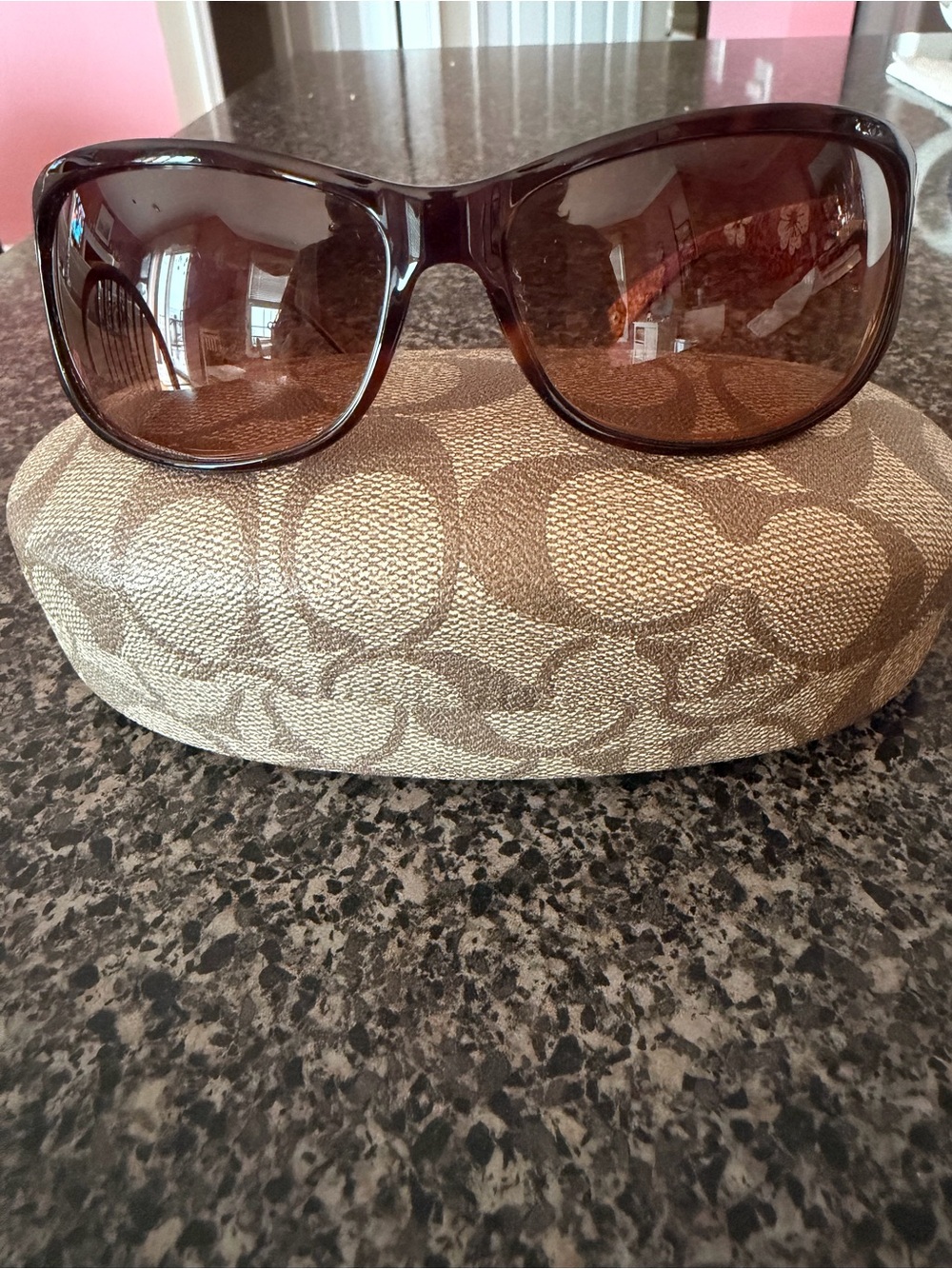 Sunglasses on case